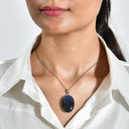 D'Joy - Labradorite Solitaire Pendant in Platinum Overlay Sterling Silver with Chain (Size 20) 39.50 Ct._4506475_1