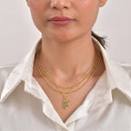 Natural Green Apatite Pendant with Chain (Size 20) in 18K YG Plating Sterling Silver 0.21 ct  0.630  Ct._4506598_2