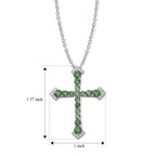 D'Joy - Natural Green Apatite & White Zircon Pendant in Rhodium Overlay Sterling Silver with Chain (Size 20) 2.16 Ct._4506601_4