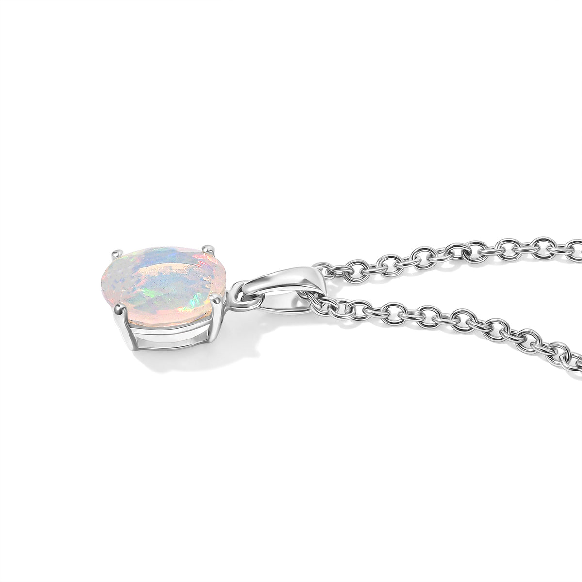 D'Joy - Ethiopian Opal Pendant in Platinum Overlay Sterling Silver with Chain (Size 20) 4506962 3