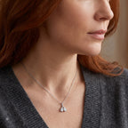 D'Joy - Moissanite Twin Pear Pendant with Chain (Size 18) in Rhodium Overlay Sterling Silver 1.50 Ct._4506966_2