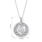 D'Joy - Moissanite Twin Serpent Pendant with Chain (Size 18) in Rhodium Overlay Sterling Silver_4506968_3