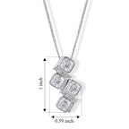 Moissanite Pendant with Chain (Size 18) in Rhodium Overlay Sterling Silver 0.13 ct  2.410  Ct._4507351_5