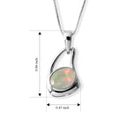 D'Joy - Ethiopian Opal Solitaire Pendant in Platinum Overlay Sterling Silver with Chain (Size 20)_4508533_3