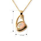 D'Joy - Ethiopian Opal Solitaire Pendant in Yellow Gold Plated Sterling Silver  with Chain (Size 20)_4508534_3