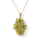 D'Joy - Natural Chrome Diopside & Peridot Pendant with Chain (Size 20) in 18K Vermeil Yellow Gold Plated Sterling Silver 10.70 Ct._4509008