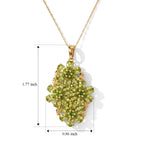D'Joy - Natural Chrome Diopside & Peridot Pendant with Chain (Size 20) in 18K Vermeil Yellow Gold Plated Sterling Silver 10.70 Ct._4509008_4
