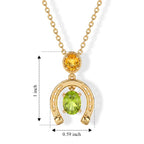 D'Joy - Peridot & Citrine Pendant in Yellow Gold Plated Sterling Silver with Chain (Size 20) 1.70 Ct._4509309_4