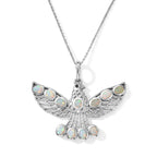 D'Joy - Ethiopian Opal & Black Spinel Pendant with Chain (Size 20) in Rhodium Overlay Sterling Silver 1.25 Ct._4509319