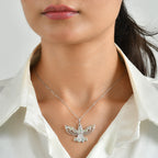 D'Joy - Ethiopian Opal & Black Spinel Pendant with Chain (Size 20) in Rhodium Overlay Sterling Silver 1.25 Ct._4509319_1