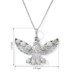 D'Joy - Ethiopian Opal & Black Spinel Pendant with Chain (Size 20) in Rhodium Overlay Sterling Silver 1.25 Ct._4509319_4