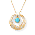 Blue Turquoise Pendant with Chain (Size 20)  Sterling Silver  1.080  Ct._4509853