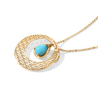 Blue Turquoise Pendant with Chain (Size 20)  Sterling Silver  1.080  Ct._4509853_3