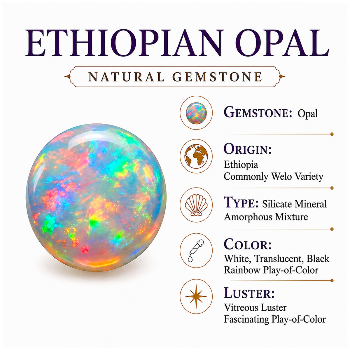 D'Joy - Ethiopian Opal Solitaire Pendant in Yellow Gold Plated with Chain (Size 20) 4509983 5