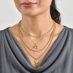 Luxuriant - Peridot & Lab Grown Diamond (SI/G-H) Pendant with Chain (Size 20) in 18K Vermeil Yellow Gold Plated Sterling Silver 2.37 Ct._4510660_2