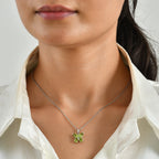 Luxuriant - Peridot & Lab Grown Diamond (SI/G-H) Pendant in Platinum Overlay Sterling Silver with Chain (Size 20) 2.40 Ct._4510662_1