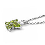 Luxuriant - Peridot & Lab Grown Diamond (SI/G-H) Pendant in Platinum Overlay Sterling Silver with Chain (Size 20) 2.40 Ct._4510662_3