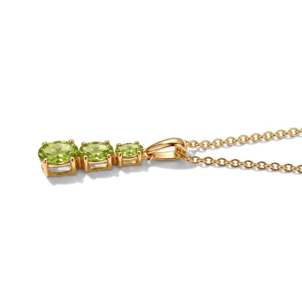D'Joy - Peridot Pendant in Yellow Gold Plated Sterling Silver with Chain (Size 20) 1.50 Ct._4510666_3