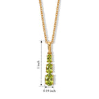D'Joy - Peridot Pendant in Yellow Gold Plated Sterling Silver with Chain (Size 20) 1.50 Ct._4510666_4
