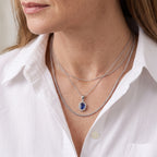 Luxuriant - Blue Spinel & Lab Grown Diamond Pendant with Chain (Size 18) in Rhodium Overlay Sterling Silver 1.72 Ct._4511359_2