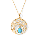 Blue Turquoise,  White Zircon Pendant with Chain (Size 20)  Sterling Silver 0.12 ct  Silver Wt. 6 Gms  1.130  Ct._4511440