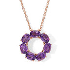 D'Joy - AAA Rose De France Amethyst Pendant in Rose Gold Plated Sterling Silver with Chain (Size 20) 5.18 Ct._4512212