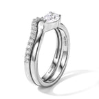 D'Joy Set of 2 - Moissanite Stackable Ring in Rhodium Overlay Sterling Silver_4512352_4