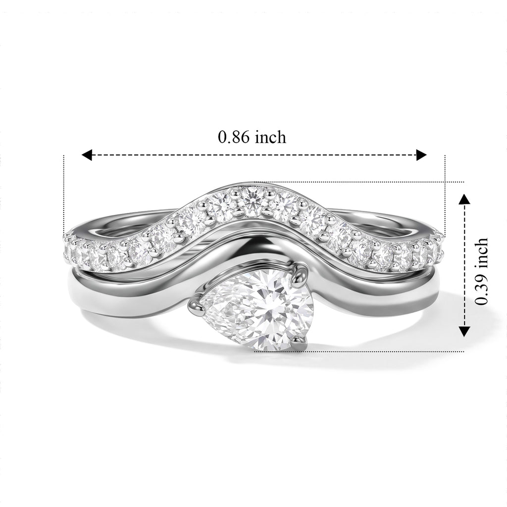 D'Joy Set of 2 - Moissanite Stackable Ring in Rhodium Overlay Sterling Silver_4512352_5