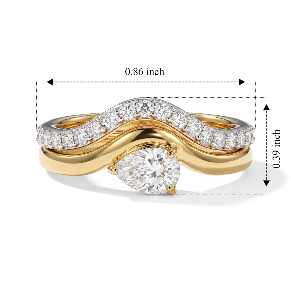 D'Joy Set of 2 - Moissanite Stackable Ring in 18K Vermeil Yellow Gold Plated Sterling Silver_4512354_5