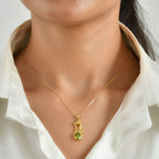 D'Joy - Peridot Pendant with Chain (Size 20) in Yellow Gold Plated Sterling Silver 1.30 Ct._4513297_1