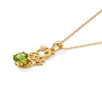 D'Joy - Peridot Pendant with Chain (Size 20) in Yellow Gold Plated Sterling Silver 1.30 Ct._4513297_3