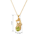 D'Joy - Peridot Pendant with Chain (Size 20) in Yellow Gold Plated Sterling Silver 1.30 Ct._4513297_4
