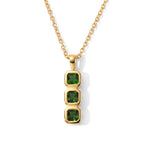 Natural Chrome Diopside Pendant with Chain (Size 20) Mix Metal  1.050  Ct._4514077