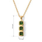 Natural Chrome Diopside Pendant with Chain (Size 20) Mix Metal  1.050  Ct._4514077_5