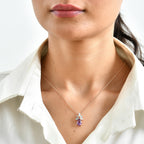D'Joy - AAA Rose De France Amethyst & Ethiopian Opal Pendant in Rose Gold Sterling Silver with Chain (Size 20) 2.60 Ct._4515056_1