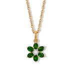 Natural Chrome Diopside,  Lab Grown Diamond Pendant with Chain (Size 20) Mix Metal 0.05 ct  1.130  Ct._4515450