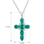 D'Joy - Colombian Colour Emeraldine Quartz & White Zircon Pendant in Platinum Overlay Sterling Silver with Chain (Size 20) 7.00 Ct._4516234_3