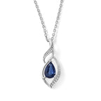 D'Joy - Kyanite Solitaire Pendant in Rhodium Overlay Sterling Silver with Chain (Size 20)_4516381