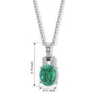 D'Joy - Colombian Colour Emeraldine Quartz & White Zircon Pendant in Platinum Overlay Sterling Silver with Chain (Size 20) 2.34 Ct._4516537_3