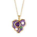 AAA African Amethyst & Fresh Water Pearl Pendant with Chain (Size 20) 1.80_4516938