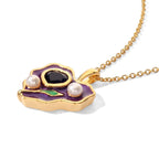 AAA African Amethyst & Fresh Water Pearl Pendant with Chain (Size 20) 1.80_4516938_2