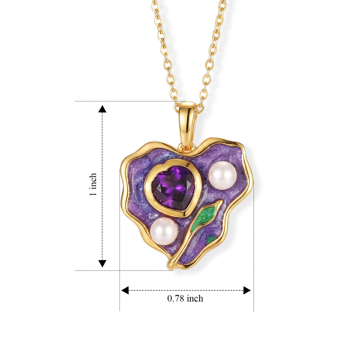 AAA African Amethyst &amp; Fresh Water Pearl Pendant with Chain (Size 20) 1.80 4516938 3
