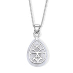 D'Joy - Natural Chrome Diopside, White Jade & White Zircon Halo Pendant with Chain (Size - 18) in Rhodium Overlay Sterling Silver 7.00 Ct._4516971_4