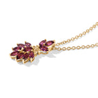 Rhodolite Garnet Pendant in Yellow Gold Plated Sterling Silver with Chain (Size 20) 2.40 Ct._4517667_2