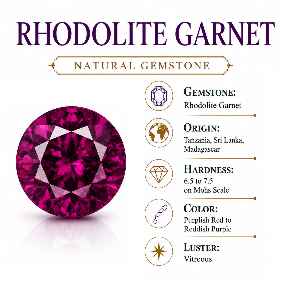 Rhodolite Garnet Pendant in Yellow Gold Plated Sterling Silver with Chain (Size 20) 2.40 Ct. 4517667 4