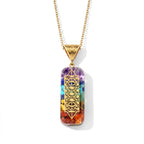 Set of 2 - Multi Gemstones Seven Chakra Necklace (Size - 20+2 Ext) and Stretchable Bracelet (Size - 7) 120.00 Ct._4517931_2