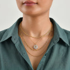 D'Joy - AAA Turkizite & White Zircon Pendant with Chain (Size 20) in 18K Vermeil Yellow Gold Plated Sterling Silver 2.40 Ct._4518293_2