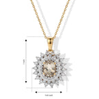 D'Joy - AAA Turkizite & White Zircon Pendant with Chain (Size 20) in 18K Vermeil Yellow Gold Plated Sterling Silver 2.40 Ct._4518293_4
