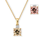 Turkizite,  Lab Grown Diamond Pendant with Chain (Size 20) in 18K YG Vermeil Sterling Silver 0.10 ct  1.800  Ct._4518410