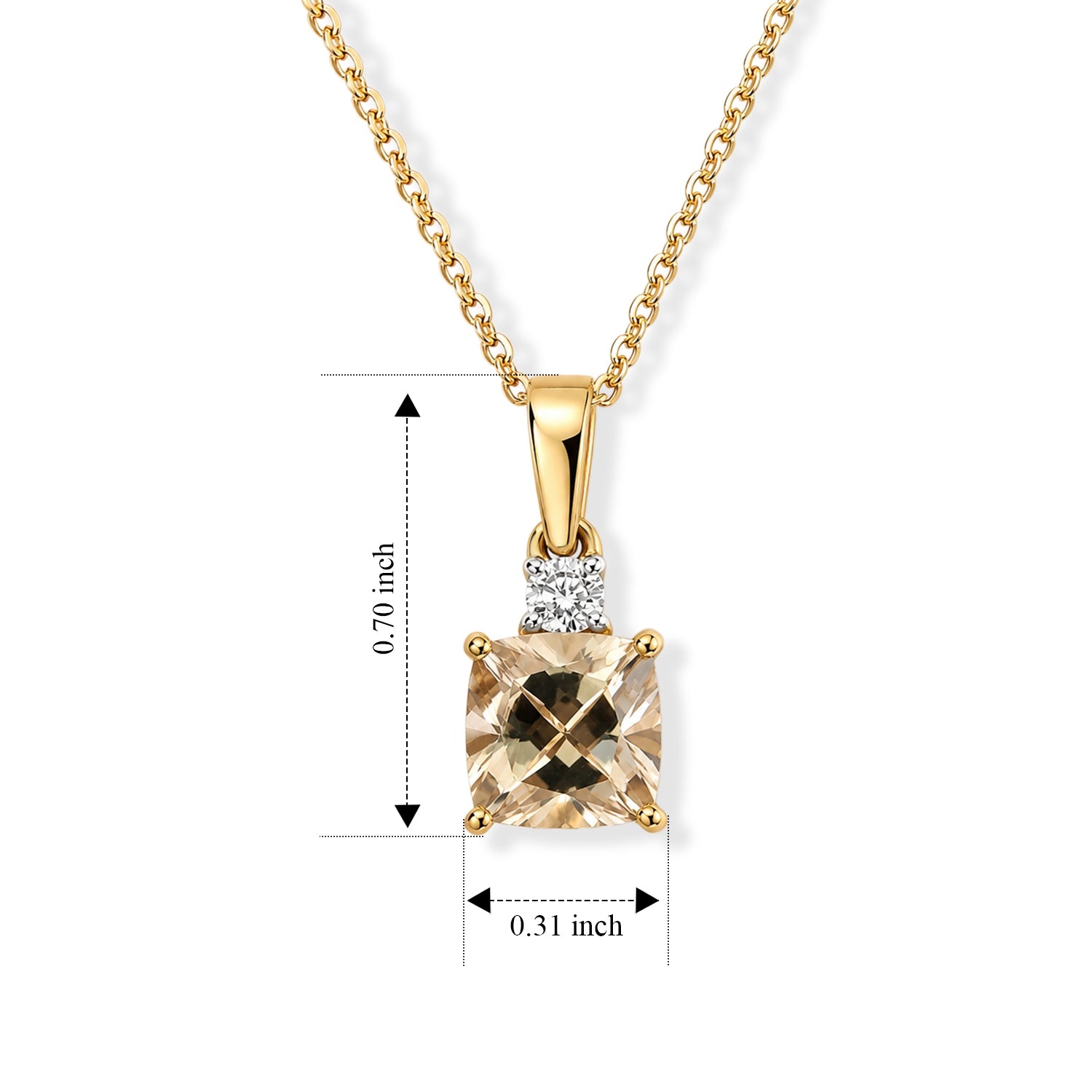 LIVE FROM BRAZIL SPECIAL - AAA Turkizite &amp; Lab Grown Diamond (SI-G-H) Pendant with Chain (Size 20) in 18K Vermeil Yellow Gold Plated Sterling Silver 2.18 Ct. 4518410 5